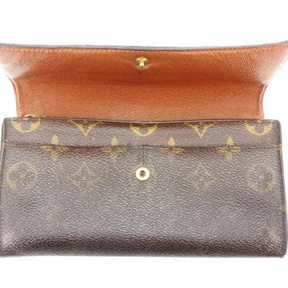 Louis Vuitton Wallet Purse Long Wallet Monogram Brown Woman Authentic - Picture 10 of 11